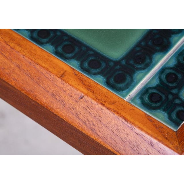 Blue Teak Nesting Tables attributed to Johannes Andersen for Silkeborg Møbelfabrik, 1960s, Set of 3 For Sale - Image 8 of 10