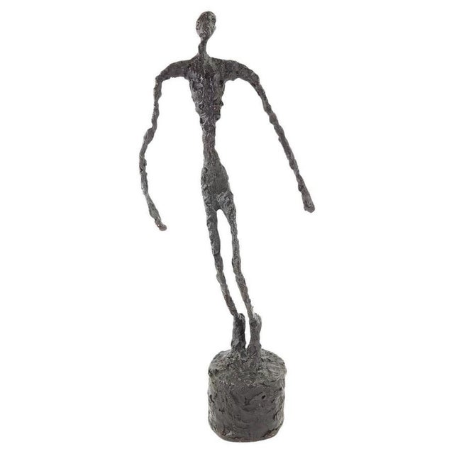 Modern Dark Patinated Falling Man Sculpture, Bronze For Sale - Image 11 of 11