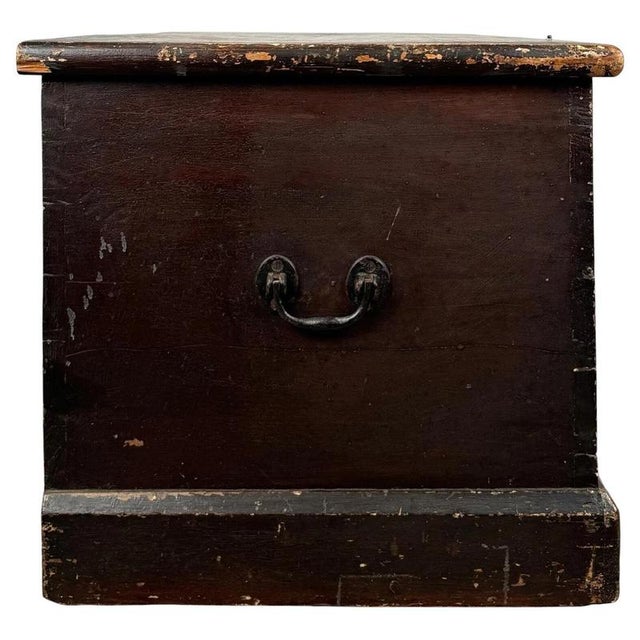 Antique 19th Century Country House Painted Pine Blanket Box For Sale - Image 4 of 12
