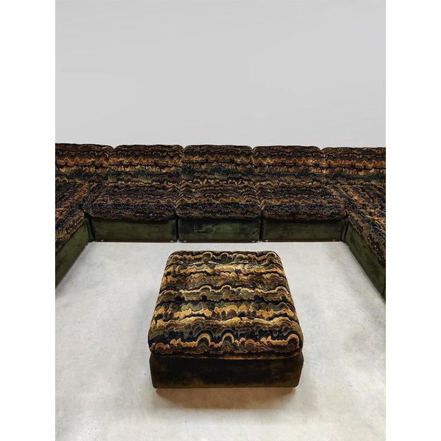 Vintage Jungle Green Modular Sofa from Laauser, Set of 9 For Sale - Image 3 of 4