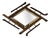 Japonisme Belle Époque Beveled Bamboo Wall Mirror For Sale
