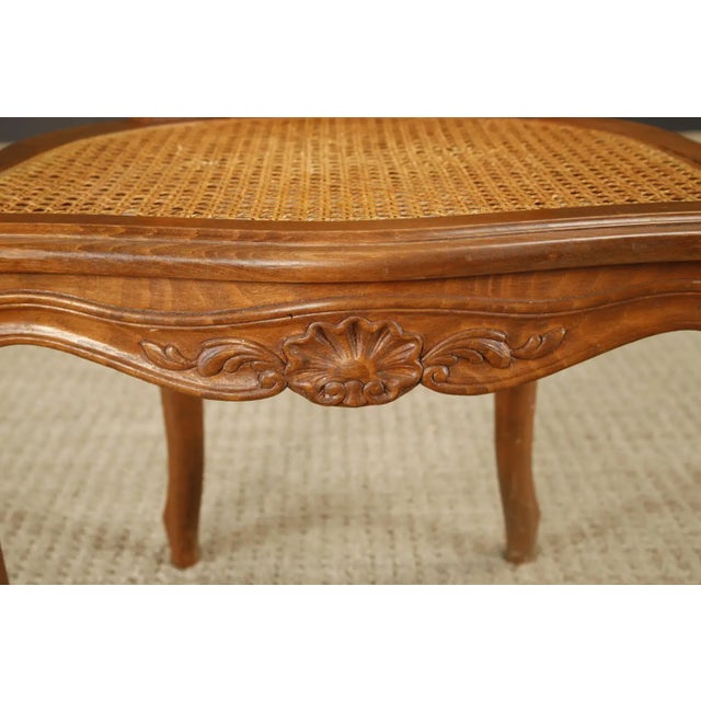 Pair of Antique Louis XV Style Walnut Caned Side Chairs, France, 19th Century For Sale - Image 12 of 18