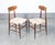 Pair of italian-designed chairs from the 1940s, made of solid wood. origin italy period the design of the chairs is...