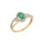 Genuine Emerald Diamond Women Engagement Ring in 18k Solid Yellow Gold Size 7 For Sale - Image 4 of 13