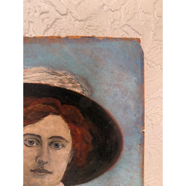 Giovanni Boldini Antique Naive Portrait Painting of an Edwardian Lady For Sale - Image 4 of 10