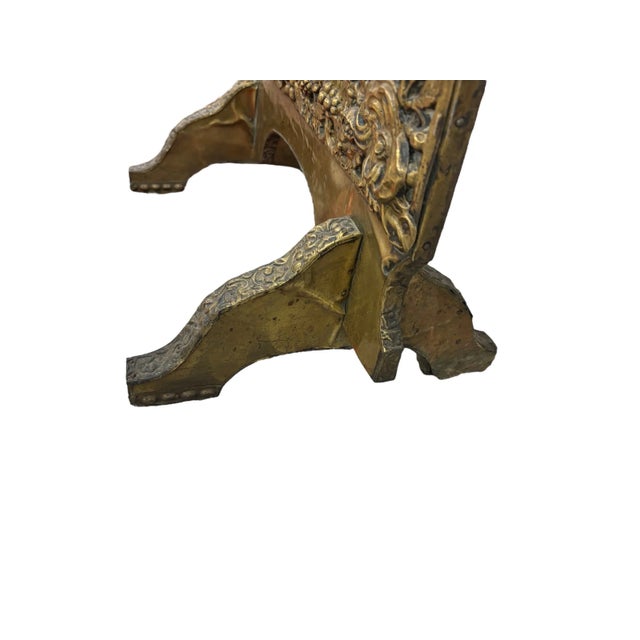 1920s Antique Brass Fire Board For Sale - Image 5 of 5