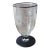 Set 5 Vintage Black Footed & Rimmed Etched Crystal Glass Stemware Juice Glasses. 1930s For Sale