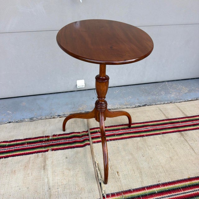 Antique Mahogany & Birch Federal Tilt-Top Spider-Leg Candlestand, New Hampshire or Maine, Circa 1790-1810 For Sale - Image 15 of 17