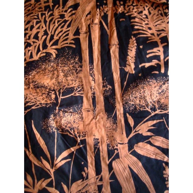 1970s 1970s Mid Century Modern French Chinoiserie Curtains -Drapes a Pair For Sale - Image 5 of 11