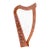 Vintage Ornately Carved and Inlaid 19-String Table-Top Harp For Sale