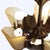 Bronze 1920s Art Deco 5-Light Bronze Finish Hanging Lamp With Stylized Fans C1920 For Sale - Image 8 of 14