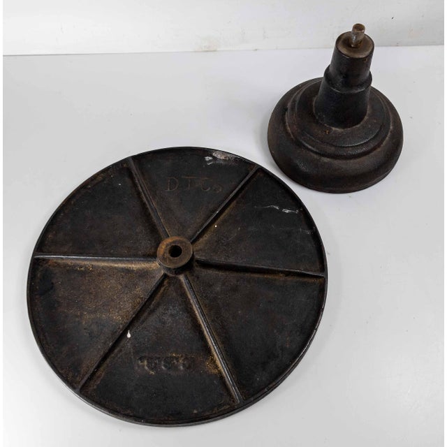 Black 19th Century Cast Iron Sculptor's Display Stand That Rotates, Pottery Decorating For Sale - Image 8 of 14