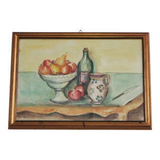 Painting Oil on Canvas with Dead Nature Representation, Serini, 1994 For Sale