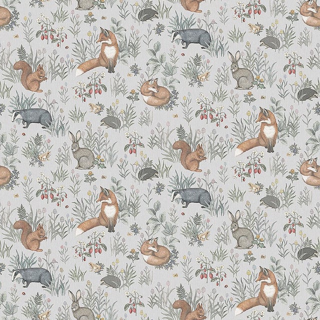 Sample - Borastapeter Forest Friends Mural in Multi For Sale
