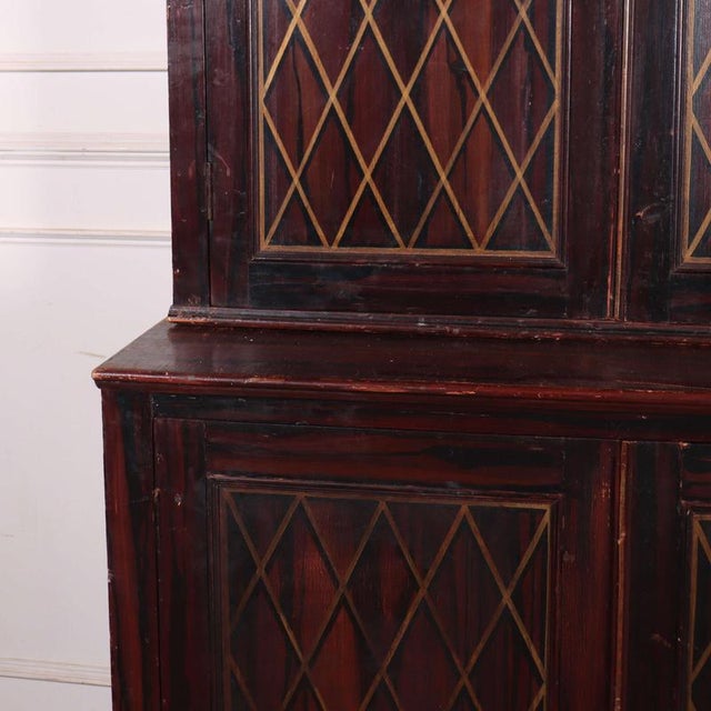 19th Century Painted Brass and Pine Cupboard For Sale - Image 5 of 9