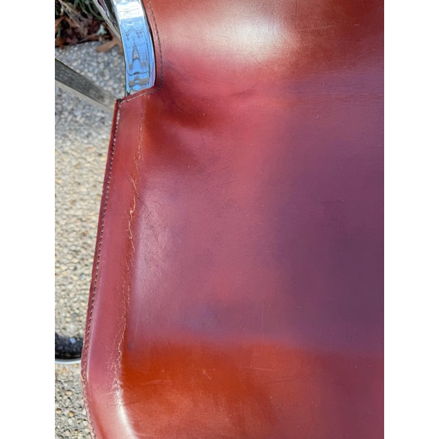 Late 20th Century Set of Four Willy Rizzo Attributed Leather Chairs For Sale - Image 12 of 12