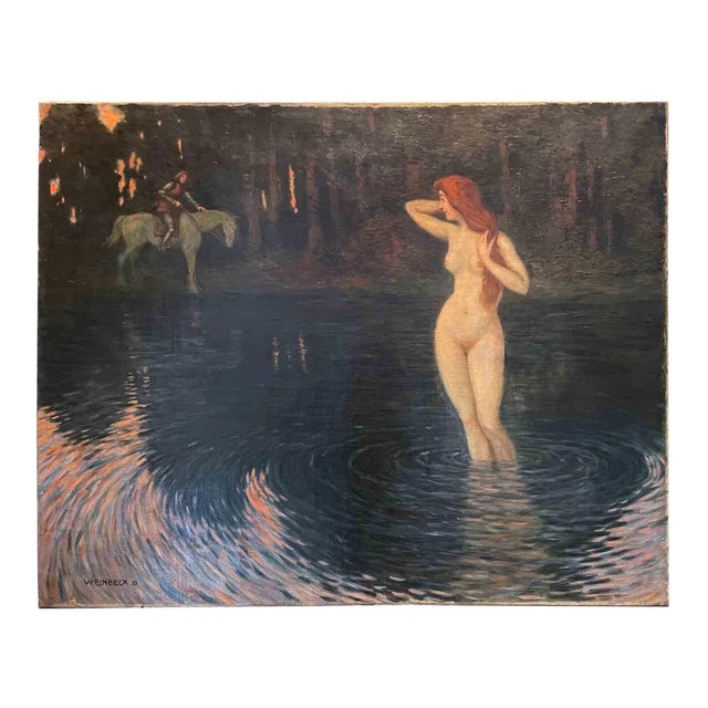 Walter Einbeck, Nymph, 1915, Oil on Canvas For Sale