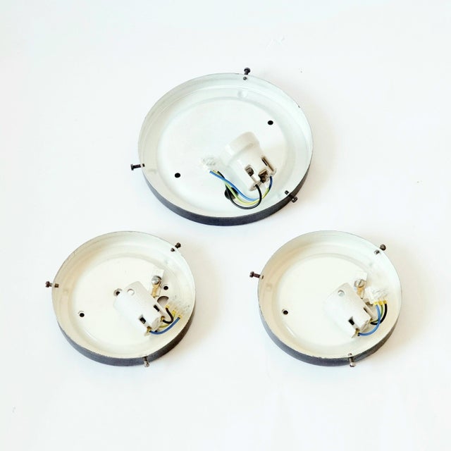Mid-Century Modern Glass Ceiling Light and Wall Lights by Helena Tynell for Limburg, Germany, 1960s, Set of 3 For Sale - Image 10 of 11