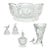 1990s Hofbauer “Byrdes” Crystal Dinnerware Serving Hostess & Decor Set - 5-Piece For Sale