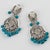 Christian Dior Silvered Metal Clip Earrings with Mother of Pearl and Turquoise For Sale - Image 10 of 11