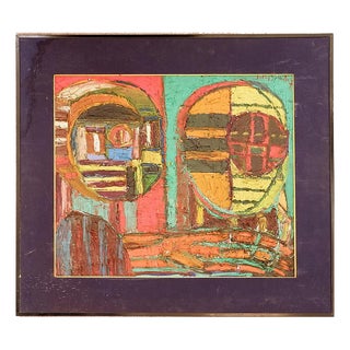 Patrick Boudon, Humanoid, Oil on Canvas For Sale