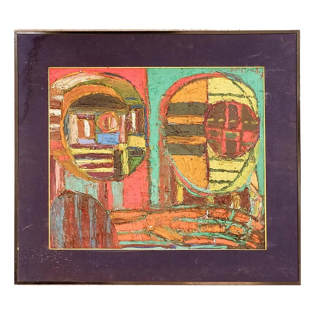 Patrick Boudon, Humanoid, Oil on Canvas For Sale