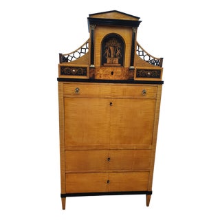 Classicist Secretaire in Maple, 181 For Sale