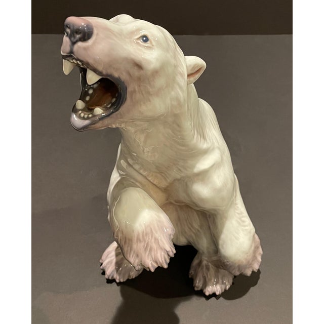 Ceramic Mid 20th Century Dahl Jensen Porcelain Figure of a Polar Bear For Sale - Image 7 of 8