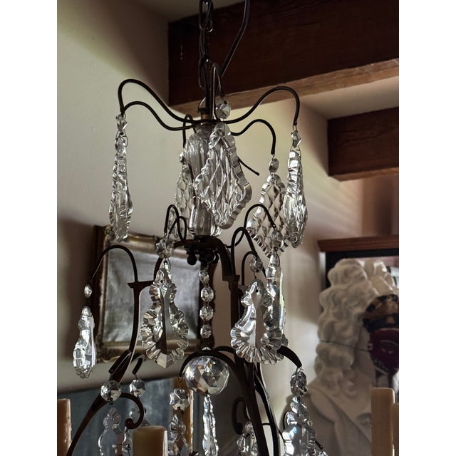 Antique Louis XV Style Crystal Chandelier For Sale - Image 10 of 13