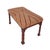 Chinese Mid 20th Century Chinese Chippendale Style Stool Faux Bamboo Legs Velvet Chevron Upholstery Bench For Sale - Image 3 of 7