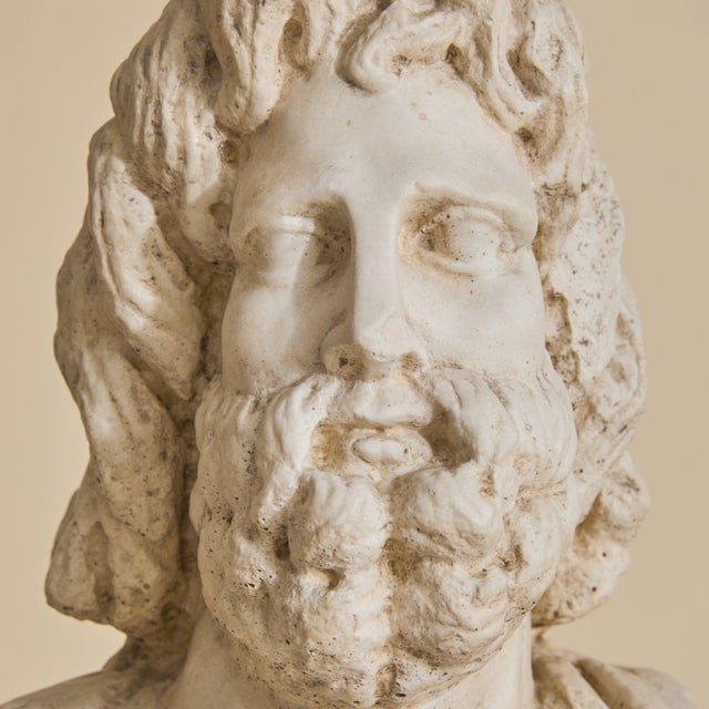 Sculpture Materials Vintage French Plaster Bust Sculpture For Sale - Image 7 of 8