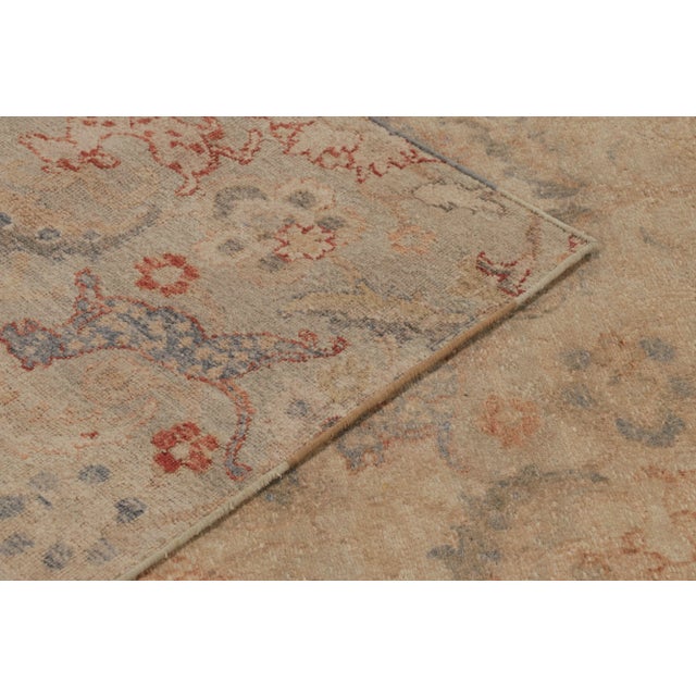 Beige Rug & Kilim’s Modern Classics Rug in Beige and Gray All-Over Floral Pattern For Sale - Image 8 of 8
