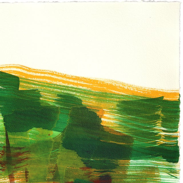 Forest 2 - Original Minimalist Woodland Ink Drawing on French Linen Paper For Sale - Image 4 of 5