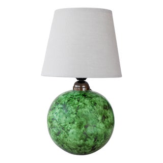 Scandinavian Art Deco Pottery Table Lamp by Erik Mornils for Nittsjö, 1930s For Sale