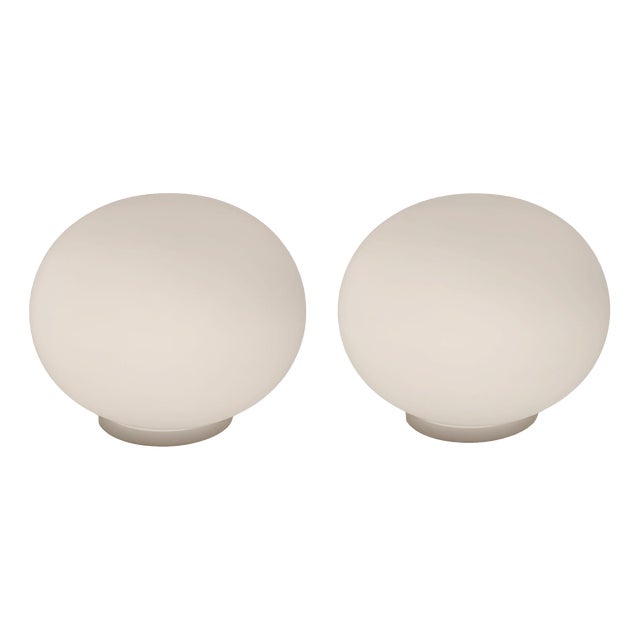 Vintage Murano Sphere Lamps, 1980s, Set of 2 For Sale