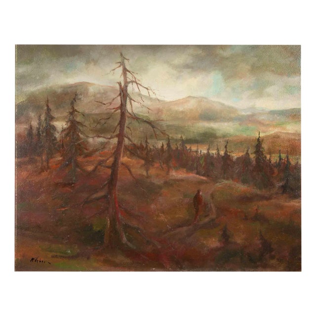 Miloslava Vrbova-Štefková, Landscape, Bohemian Forest, Oil Painting, Mid-20th Century For Sale