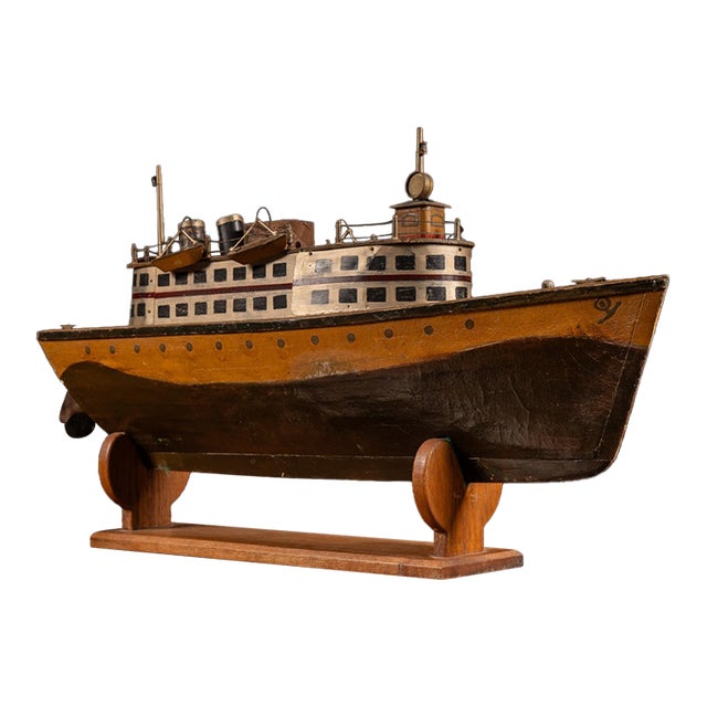 Antique Clockwork Pond Boat For Sale