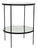 NOIR Anna Side Table in Black Metal with Antique Glass For Sale