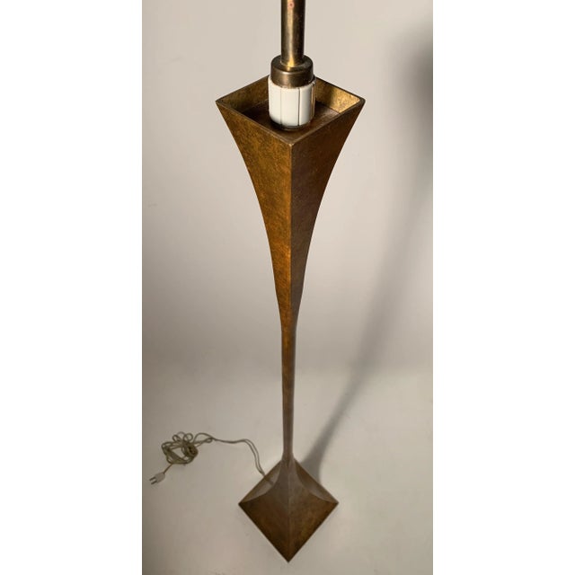 Hansen Lighting Co. Sculptural Gilt Floor Lamp by Stuart Ross James for Hansen For Sale - Image 4 of 7