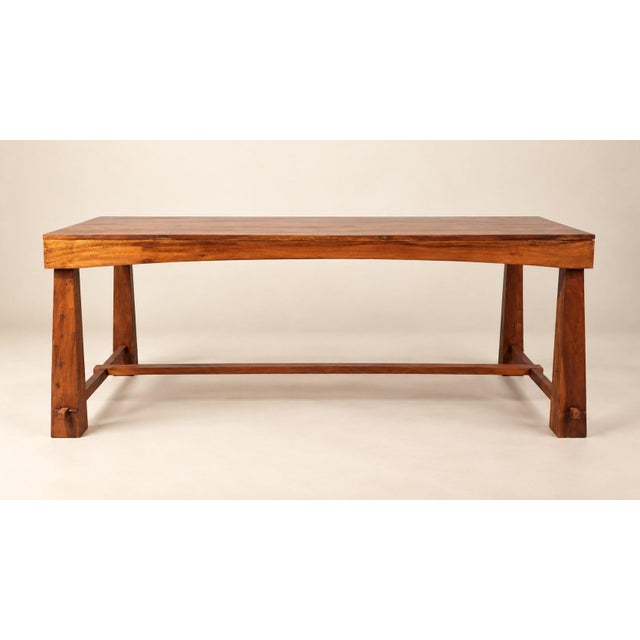 Vintage Dining Table and Chairs Set in Sheesham Wood, 2000s, Set of 5 For Sale - Image 4 of 11