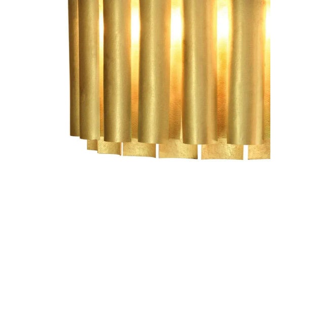 Matte hammered brass Measures: Height 21.66 in. (55 cm) Width 63 in. (160 cm) Depth 35.44 in. (90 cm). Up to 250V...