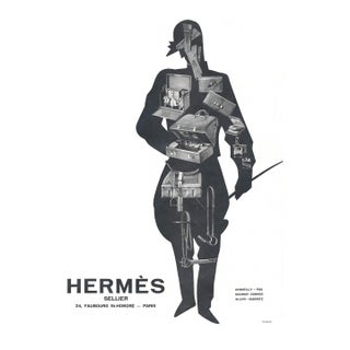 1928 French Art Deco Hermes Advertisemnt Print for the Horse Rider For Sale