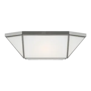 Suzanne Kasler By Visual Comfort Studio Morrison 4-Light Flush Mount in Brushed Nickel