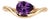 Dainty Amethyst Solitaire Ring | Curved Band Purple Gemstone Ring | Romantic Anniversary Gift Us 7 For Sale