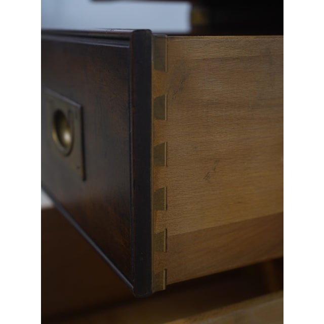 1970s Drexel Heritage Small Campaign Style Accent Chest For Sale - Image 5 of 15