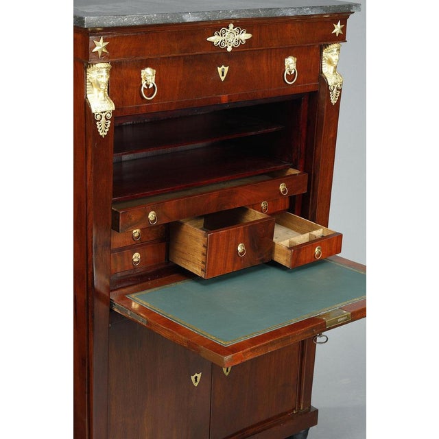 Consulat Commode and Secretary in Mahogany and Mahogany Veneer, 1795, Set of 2 For Sale - Image 18 of 18