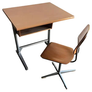 Swiss School Desk and Chair from Embru, 1960s, Set of 2