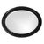 The Queen Ann Mirror features a glossy black lacquer finish. The oval frame is made from wood and is accented with a...