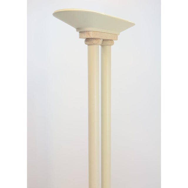 French Travertine Floor Lamp from Maison Le Dauphin, 1980s For Sale - Image 6 of 10