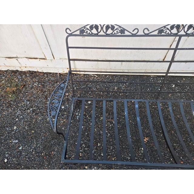 Late 20th Century Wrought Iron Patio Furniture Set, 5 Pieces For Sale - Image 10 of 13